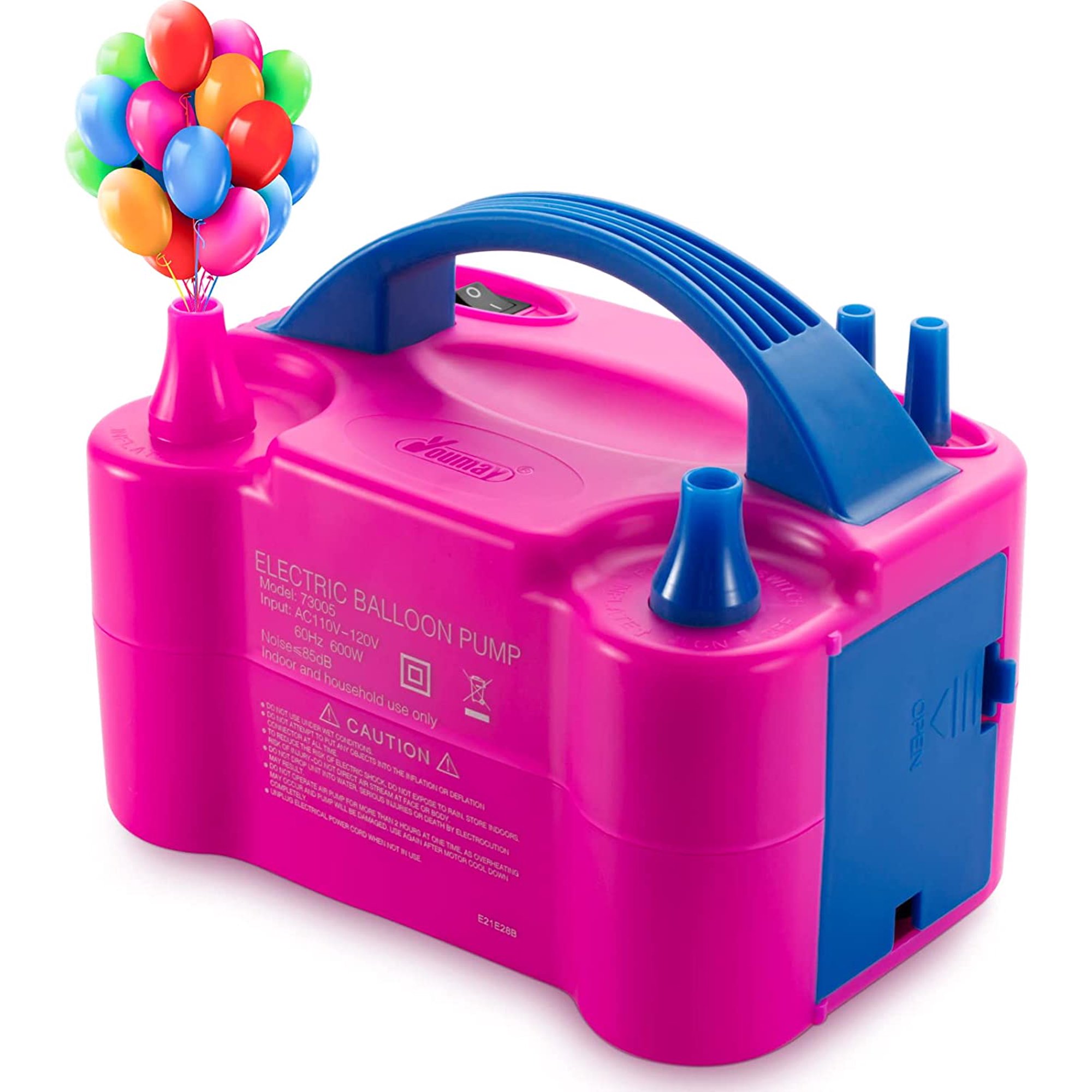 Inflador De Globos Electrico Bomba De Globos 600w Bomba de Globo Electrico  Portátil de Doble Boquilla Hinchador Globos con Modo Automático y