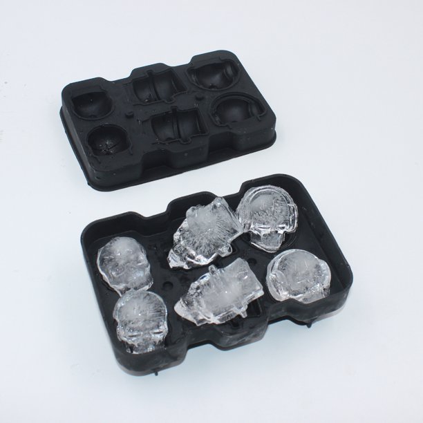 2 Paquetes de Molde de hielo Bandeja de cubos Barra de whisky Mold de  Calavera