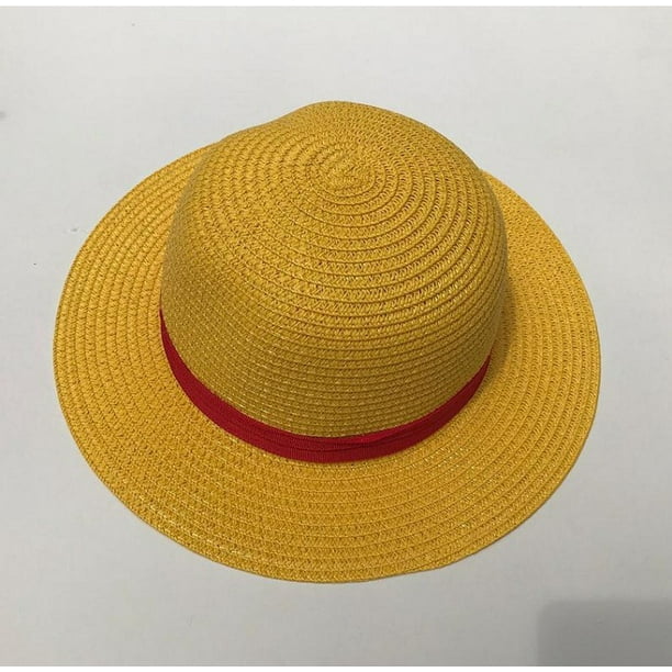 Monkey D Luffy sombrero de paja para hombre y niño, accesorio de Cosplay de  Anime, sombrero de playa para el sol, gorra de rendimiento de viaje para  fiesta de Halloween, amarillo 