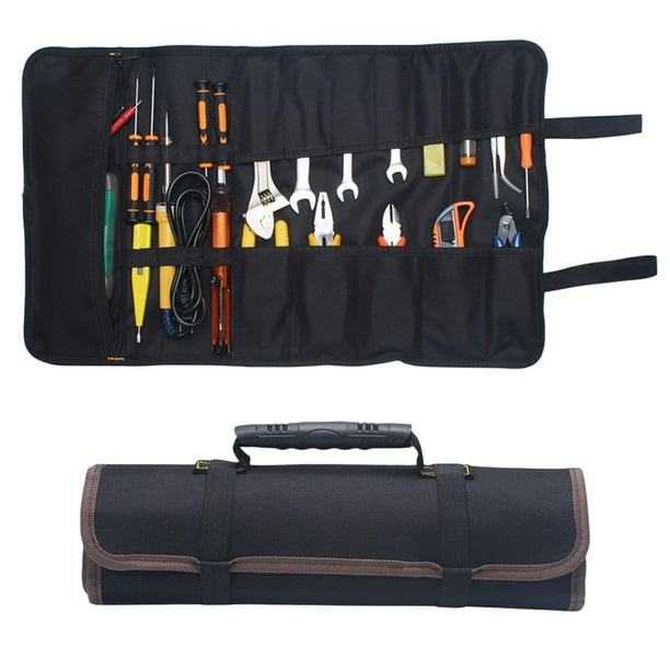 Rollo de herramientas, bolsa de herramientas pequeña con bolsas  desmontables, bolsas de herramientas de lona, bolsa de herramientas  pequeña, bolsa de