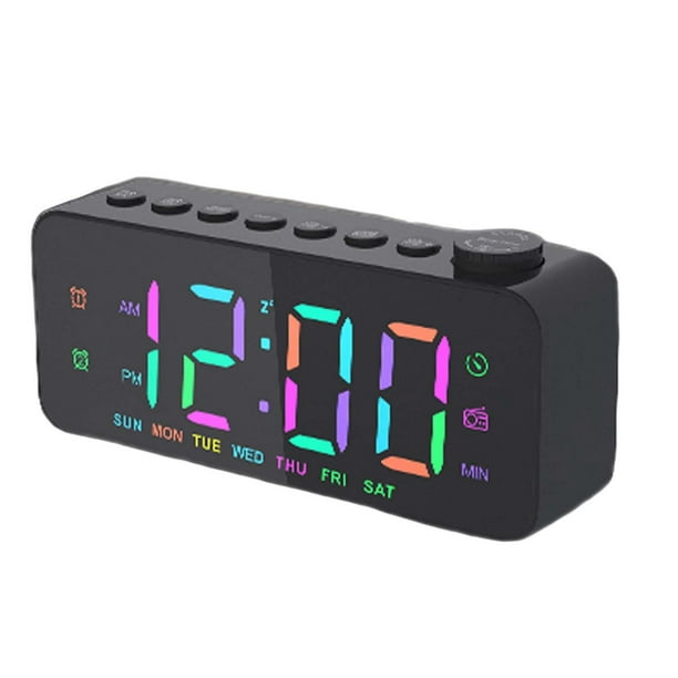Pantalla LED Reloj despertador digital inteligente Control remoto Carga USB  Proyector estrellado para dormitorio Personas con sueño Personas Sunnimix Despertador  digital inteligente