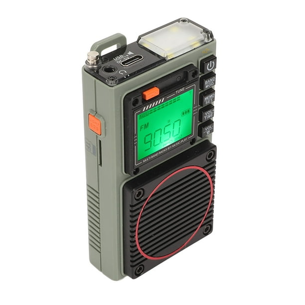 AMSWWB Radio portátil, Radio de banda completa, bajo, radio multibanda,  radio retro de bolsillo diseñada para el futuro