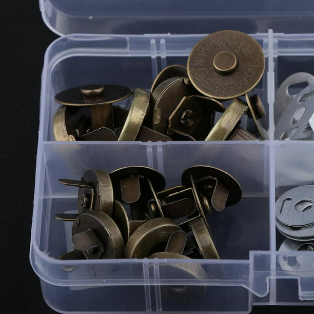 30 juegos de broches magnéticos con accesorios de costura (dedal de hilo de  aguja) – Monederos magnéticos cierres de botones para coser manualidades