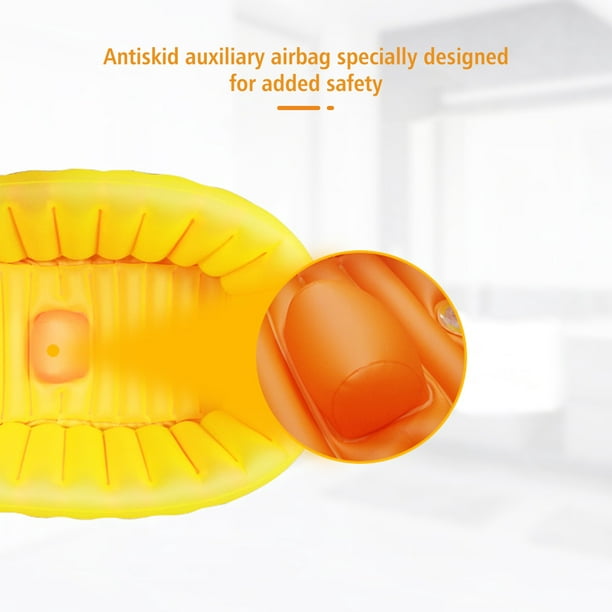 Bañera inflable para bebés, bañera antideslizante para bebés de 6 a 36  meses (naranja)
