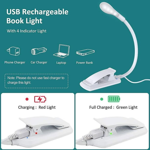 Lampe LED USB liseuse flexible - bleue
