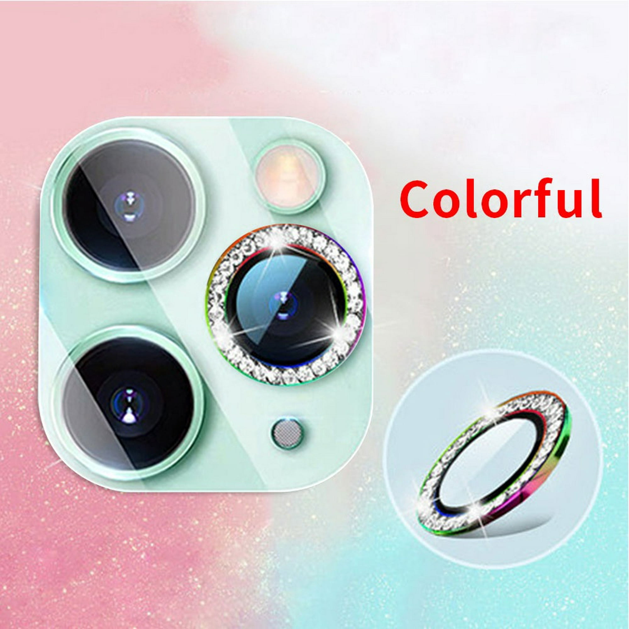 Protector de lente de cámara para iPhone 12, anillo protector de lente de  aleación de aluminio - verde, 2 piezas