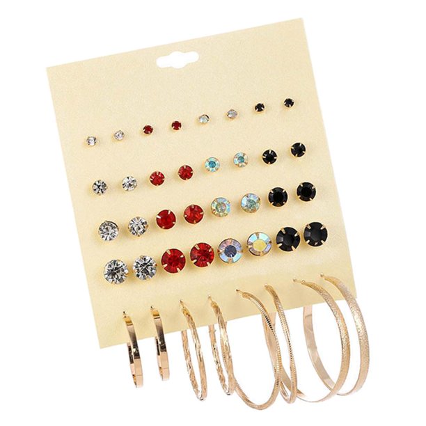 Bisuteria al por mayor al mayoreo aretes para mujer no pesados joyeria  16pcs