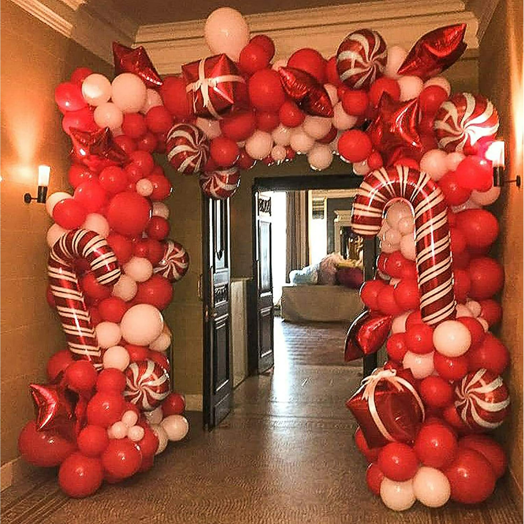 Kit de arco de guirnalda de globos rojos y negros, 120 globos de látex de  confeti blanco, rojo y negro para bodas, baby shower, cumpleaños