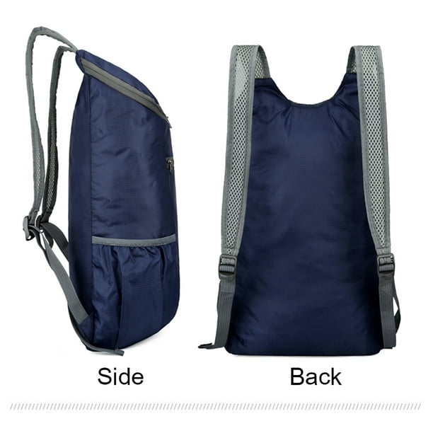 Mochila plegable portátil ligera impermeable mochila plegable ultraligera  al aire libre para mujeres hombres viajes senderismo, gris-20L