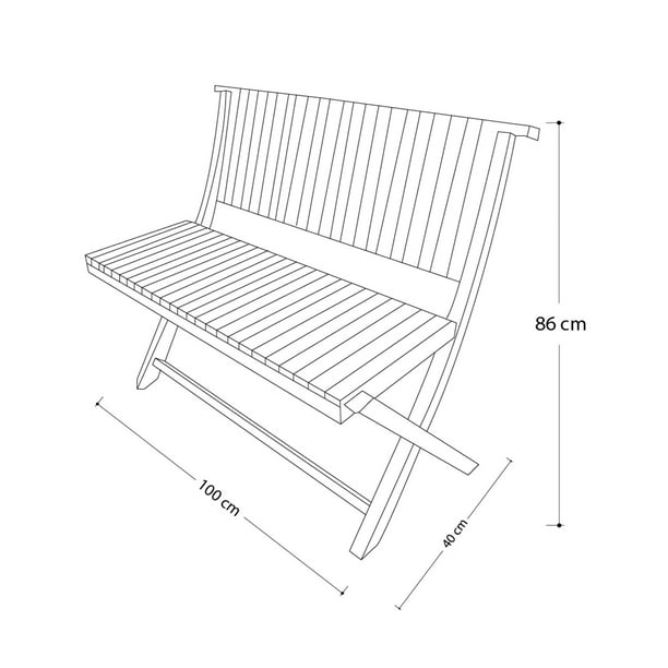 Banca de Jardín con Respaldo para Exterior o Interior para Tres o Dos  personas, Estilo Vintage De Madera Durable. D4 Moderno