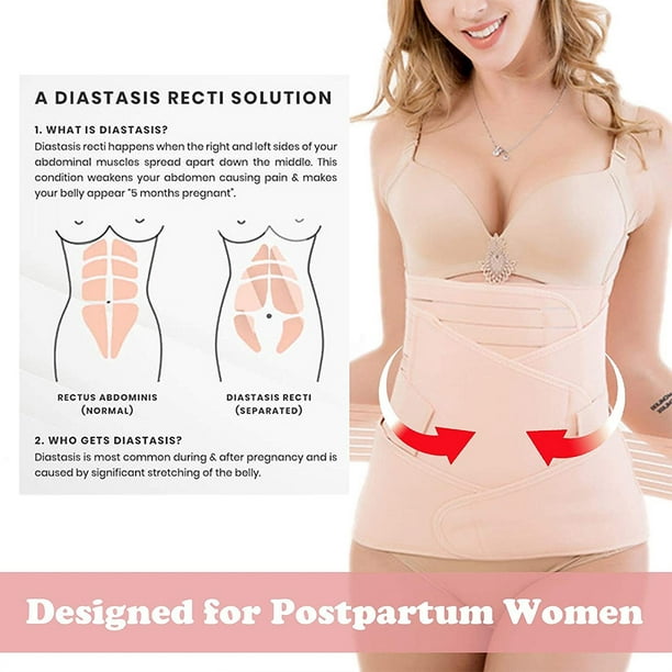 abdominal Cinturón 3 en 1 posparto vientre cruzado posparto recuperación  Faja Cinturón para mujeres, Moda de Mujer