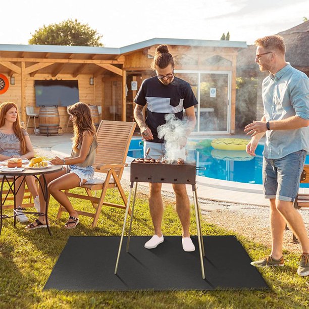 Alfombra de fogata para cubiertas, alfombra ignífuga resistente al calor  para fogata de leña