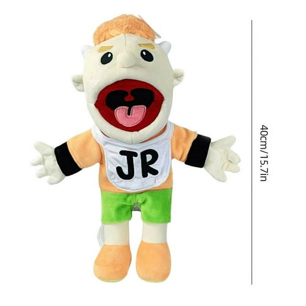 Gran Jeffy Boy Marioneta de mano para niños, muñeca suave, accesorios  divertidos para fiestas, muñeca de Navidad, juguetes de peluche, marionetas,  regalo para niños (Junior) JM juguetes de peluche