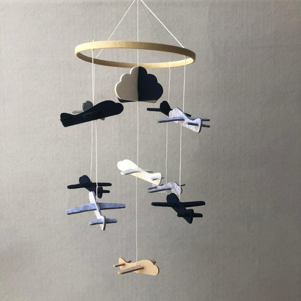 Cuna de bebé de fieltro hecha a mano móvil colgante decoración de campanas de aeronave Zulema de cuna para niños | Walmart en línea