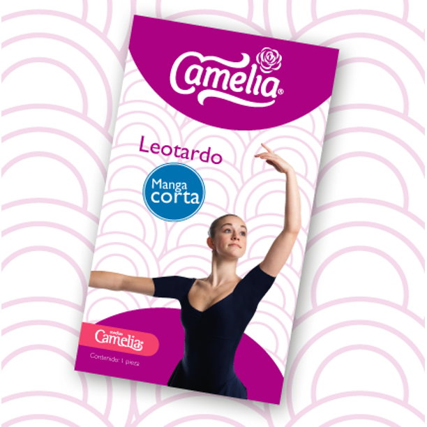 Leotardo Camelia 2015 Color Negro Manga Corta Para Mujer