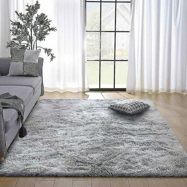 Alfombra para dormitorio de 31 x 79 pulgadas, alfombra de área peluda  absorbe el agua, antideslizante, no se desprende, lavable, alfombra de área