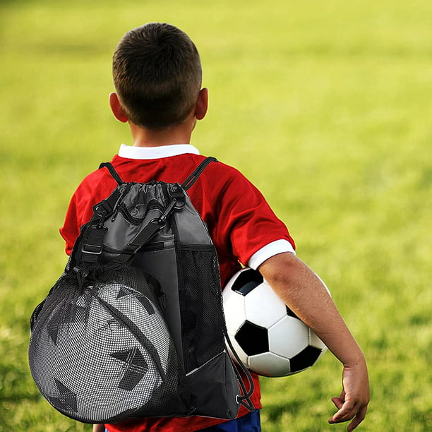 Bolsas de lona para niños y niñas, con pelota de fútbol, bolsa de deporte  para gimnasio, bolsa de transporte ligera para niños y niñas, Varios colores