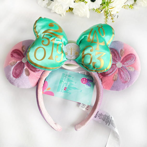Diadema con orejas de Mickey y Minnie Mouse de Disney para adultos y niños,  diadema de decoración para niñas, tocado de cumpleaños, juguetes Disneyland