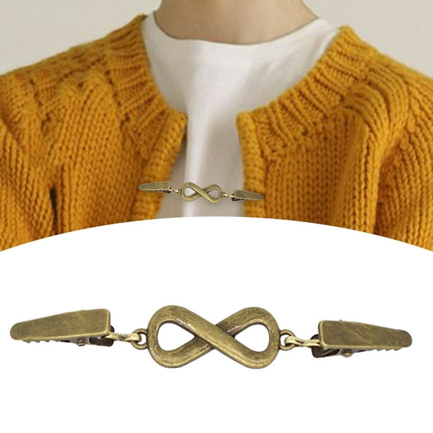 4 pares de cierre de capa medieval, broche para suéter, Collar de