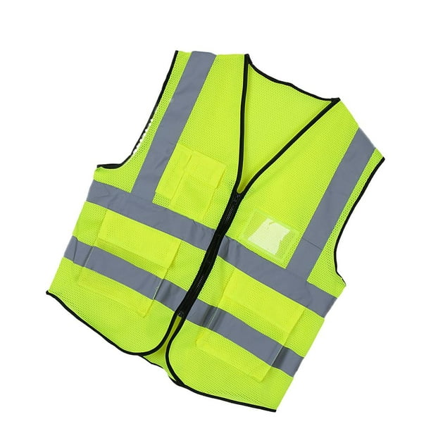 Chaleco reflectante de alta visibilidad Bolsillo de ropa de seguridad vial  fluorescente Verde Cola Chalecos reflectantes