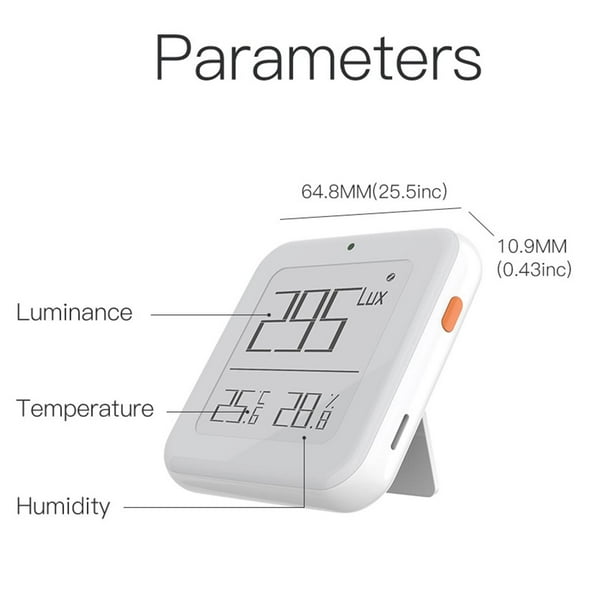 SwitchBot Termómetro higrómetro, medidor de humedad interior Bluetooth para  el hogar, sensor de temperatura con control de aplicación, pantalla LCD