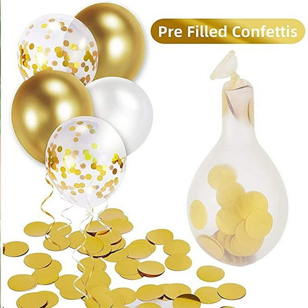 6 Globos transparentes con confetis ocre: Decoración,y disfraces originales  baratos - Vegaoo