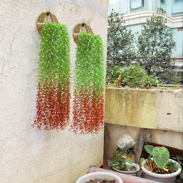 4 plantas colgantes artificiales de hiedra falsa para decoración de pared  hogar
