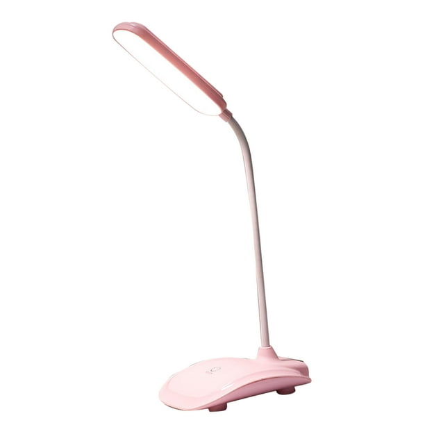 Lámpara de escritorio LED regulable - 24 LED - Agradable a la vista 3  niveles de brillo - Recargable por USB - Interruptor táctil - Lámpara de  escritorio para niños - Lectura, estudio - Pink-longzimin