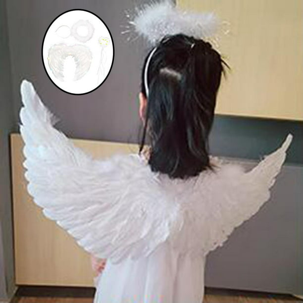 Disfraces de ángel para Niñas Niño Plumas ángel Ala Halloween Fi de  Disfrace para Carnaval/Nad/Halloween Fi de Disfraces - Los 45x35cm Sunnimix