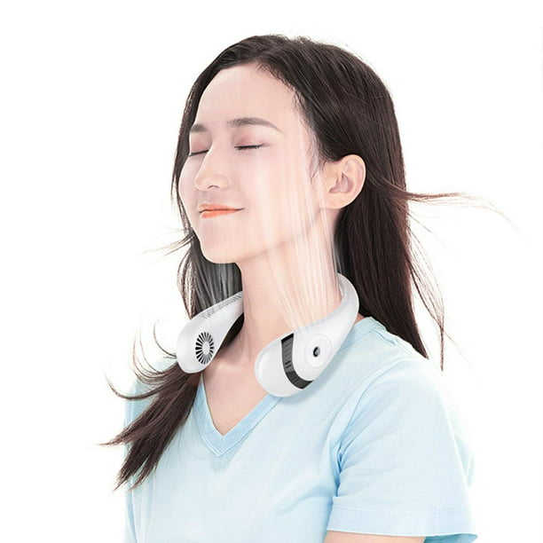 Ventilador de cuello colgante sin aspas Cómodo ventilador de banda para el  cuello plegable para exteriores (blanco) Likrtyny Libre de BPA
