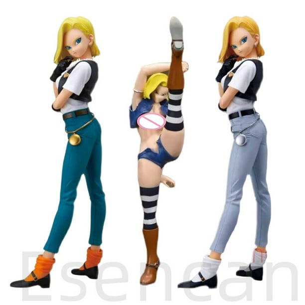 Figuras de acción de Dragon Ball Z para niños, modelo de colección de  juguetes de PVC, regalos de Navidad, Android 17, 18, 24CM