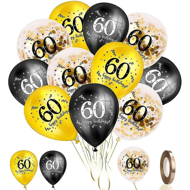 30 globos de 60 años, 12 , decorados para la celebración del 60