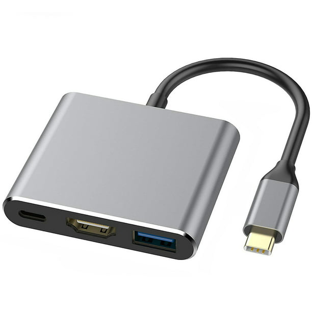 Adaptador compatible con USB 31 tipo C para ordenador y PC Kuymtek  convertidor HUB DE CARGA PD USB3.0 4K HDMI Plug Play funcionamiento rápido