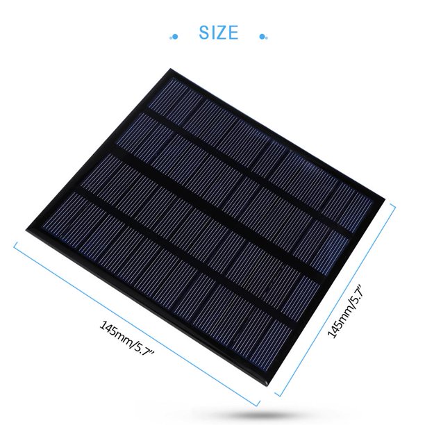 Kuymtek Mini panel solar 3W 12V Módulo de celda pequeña Tablero de  polisilicio Cargador solar DIY