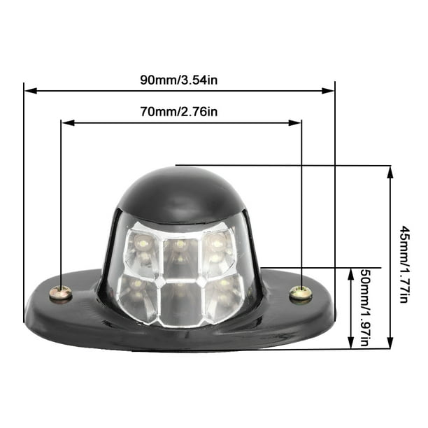 2 uds., Luz LED para matrícula impermeable, 6 luces traseras LED SMD,  lámpara para matrícula para