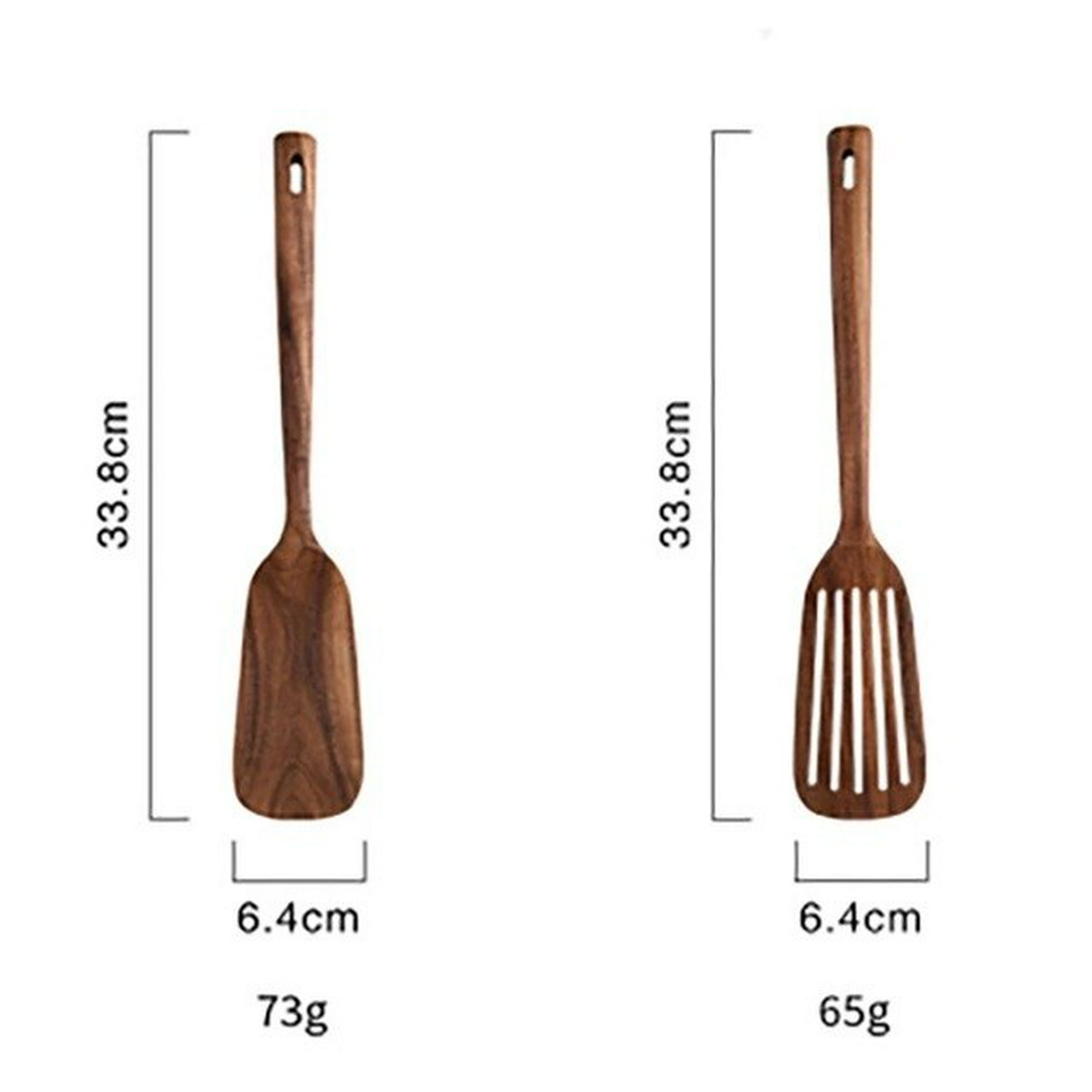 Juego de utensilios de cocina de madera, cucharas de madera para cocinar,  cucharas de madera de teca zhangmengya LED