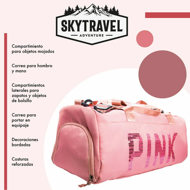 Bolsa Mochila De Gimnasio Deportiva Bolso Impermeable Para Avión Acampar  Equipaje De Mano Color Rosa con Ofertas en Carrefour