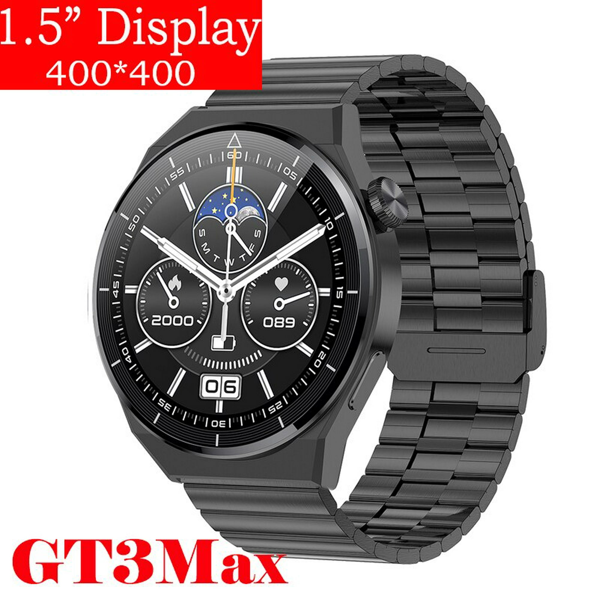 GT3 Pro - Reloj inteligente para hombre, NFC, impermeable, deportivo,  fitness, Bluetooth, llamadas, reloj inteligente para Android iOS (correa de  acero plateado) : : Electrónica