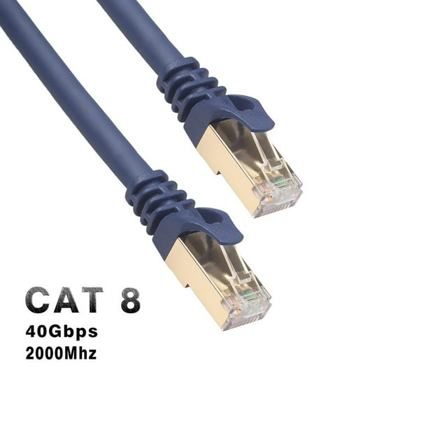 Cable de red CAT8 RJ45 40Gbps 2000Mhz Cable de conexión de alta velocidad  para enrutador de computadora portátil Universal Accesorios Electrónicos