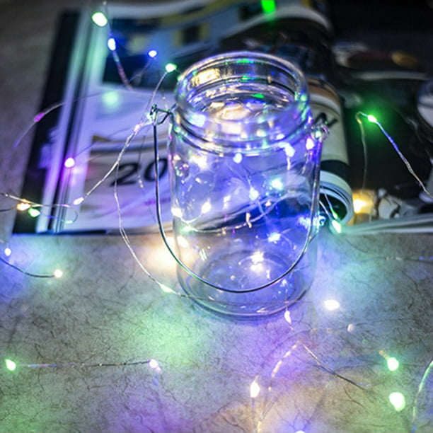 Luces de Hadas a Pilas 1 Paquete Mini Luces LED Estrelladas con Cuerda de  Cobre