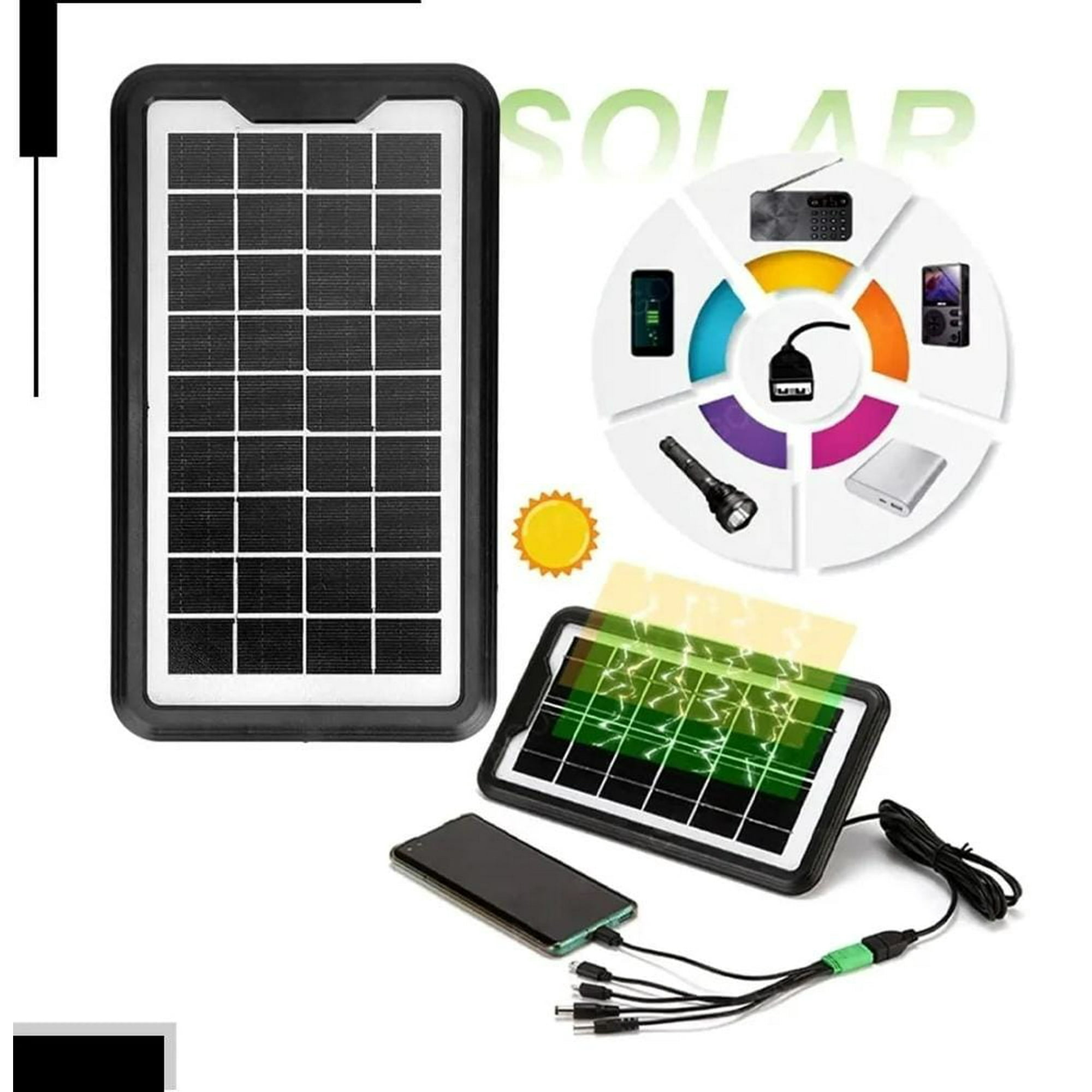  Cargador de panel solar flexible portátil pequeño para  proyectos científicos, cargador inalámbrico de 1 vatio, 6 voltios, película  delgada, enrollable, amorfo, panel solar, bricolaje, para coche, camping,  cargador solar : Patio