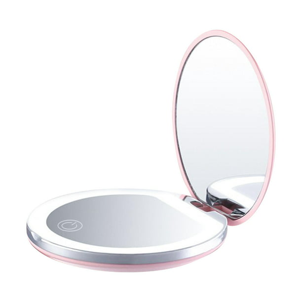  Sifolo Espejo de aumento de 30x, espejos de mano de viaje con  asa, espejo de mano de doble cara con aumento de 1 x 30X y mango / soporte  ajustable, espejo