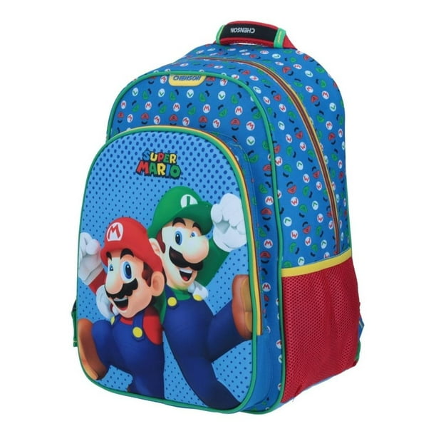 Mochila con Ruedas Grande Rojo Chenson Mario Bros Primaria POLO para niño  CHENSON MB63658-R