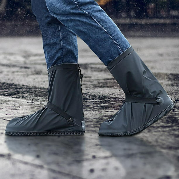 Cubrezapatos impermeables para mujer, para hombre, antideslizantes,  duraderos, para lluvia, nieve, botas, chanclos Negro l jinwen Cubre zapatos  impermeables