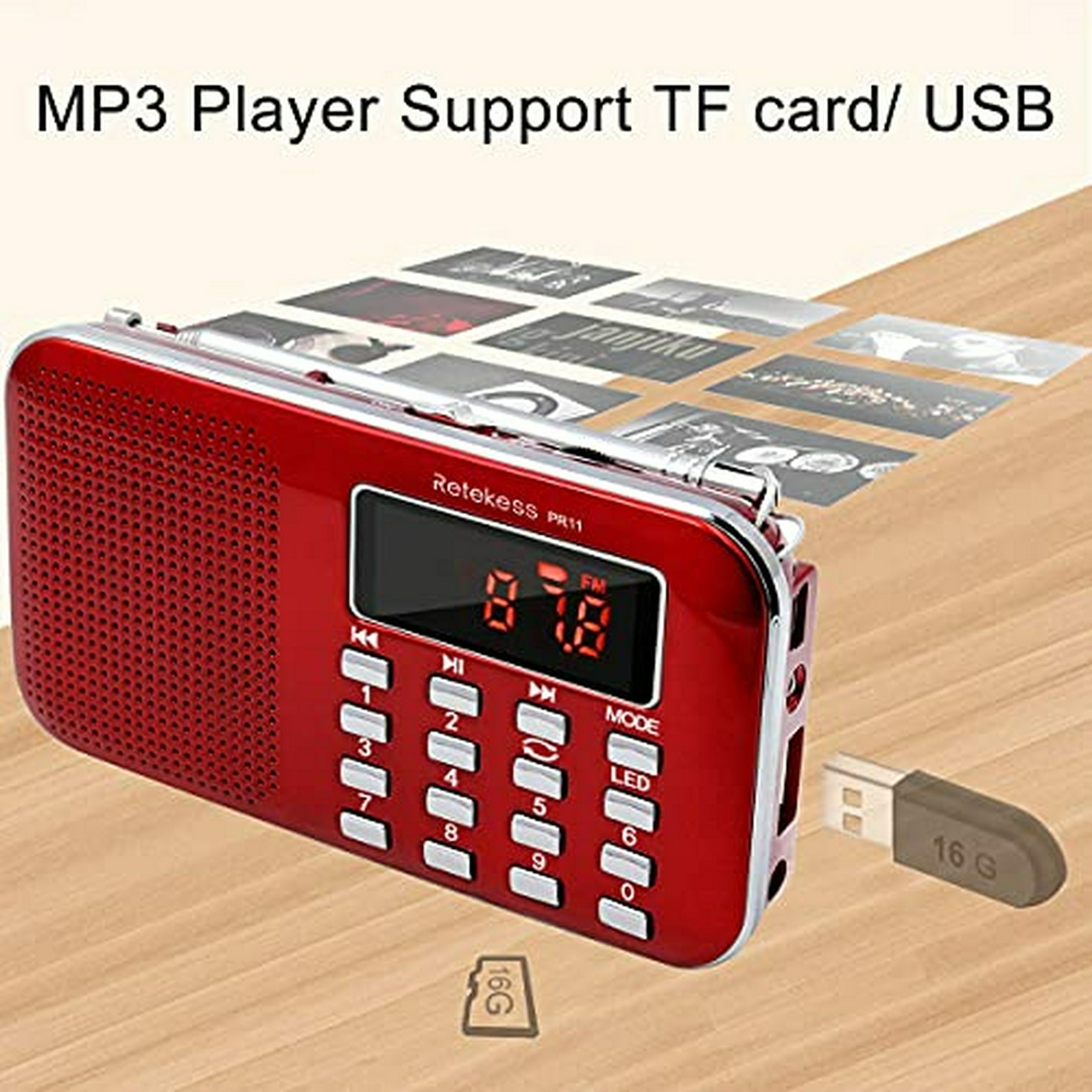 Retekess-radio Portátil Digital Tr602, Reproductor Mp3 Estéreo Con