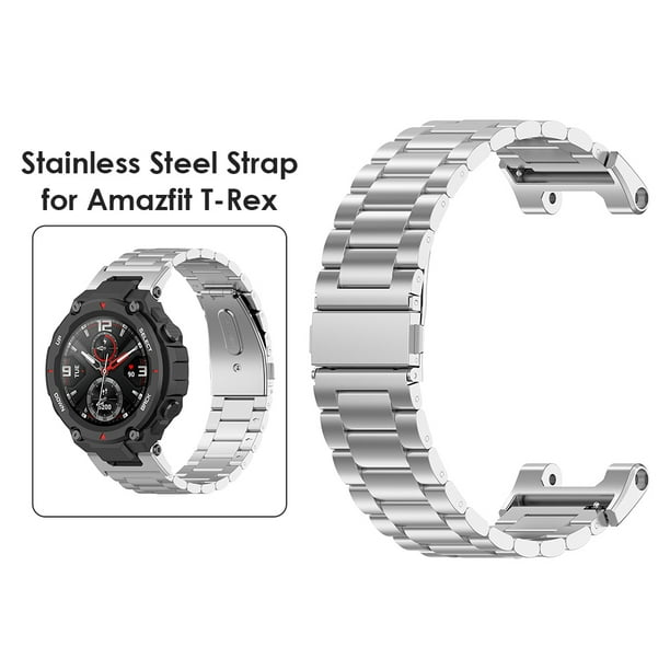 Correa de Metal para reloj Amazfit t-rex, accesorios de pulsera de acero  inoxidable, TRex, t