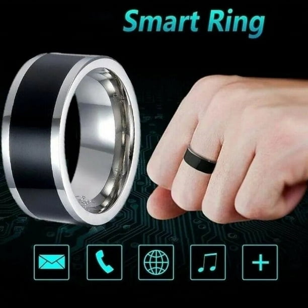 Anillo inteligente NFC multifuncional con conexión portátil, anillo Digital  para dedo, acero inoxidable