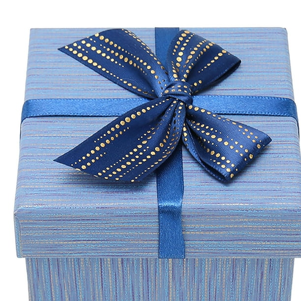  4 cajas de regalo con tapas, caja de regalo para regalos, cajas  de regalo de 3.9 x 3.7 x 3.9 pulgadas para regalo, cumpleaños, aniversario  (azul HM2330409) : Salud y Hogar