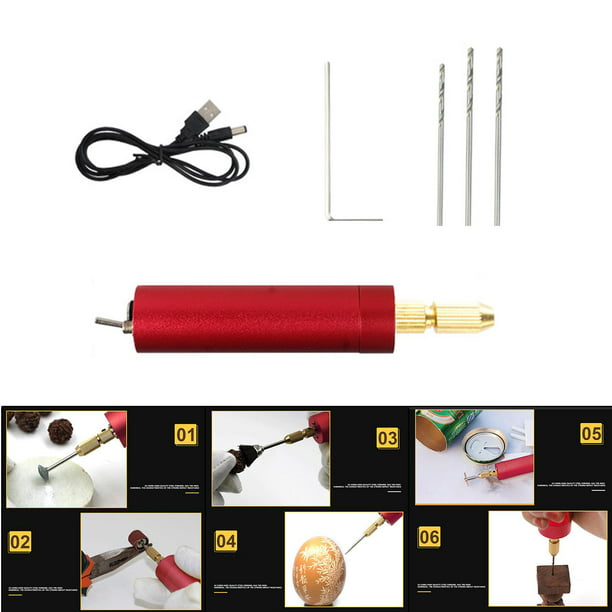 Mini taladro de mano pequeño y portátil, herramienta de brocas giratorias  de 0,8-3,0mm, para bricolaje, herramientas eléctricas de mano, 1 ud. -  AliExpress