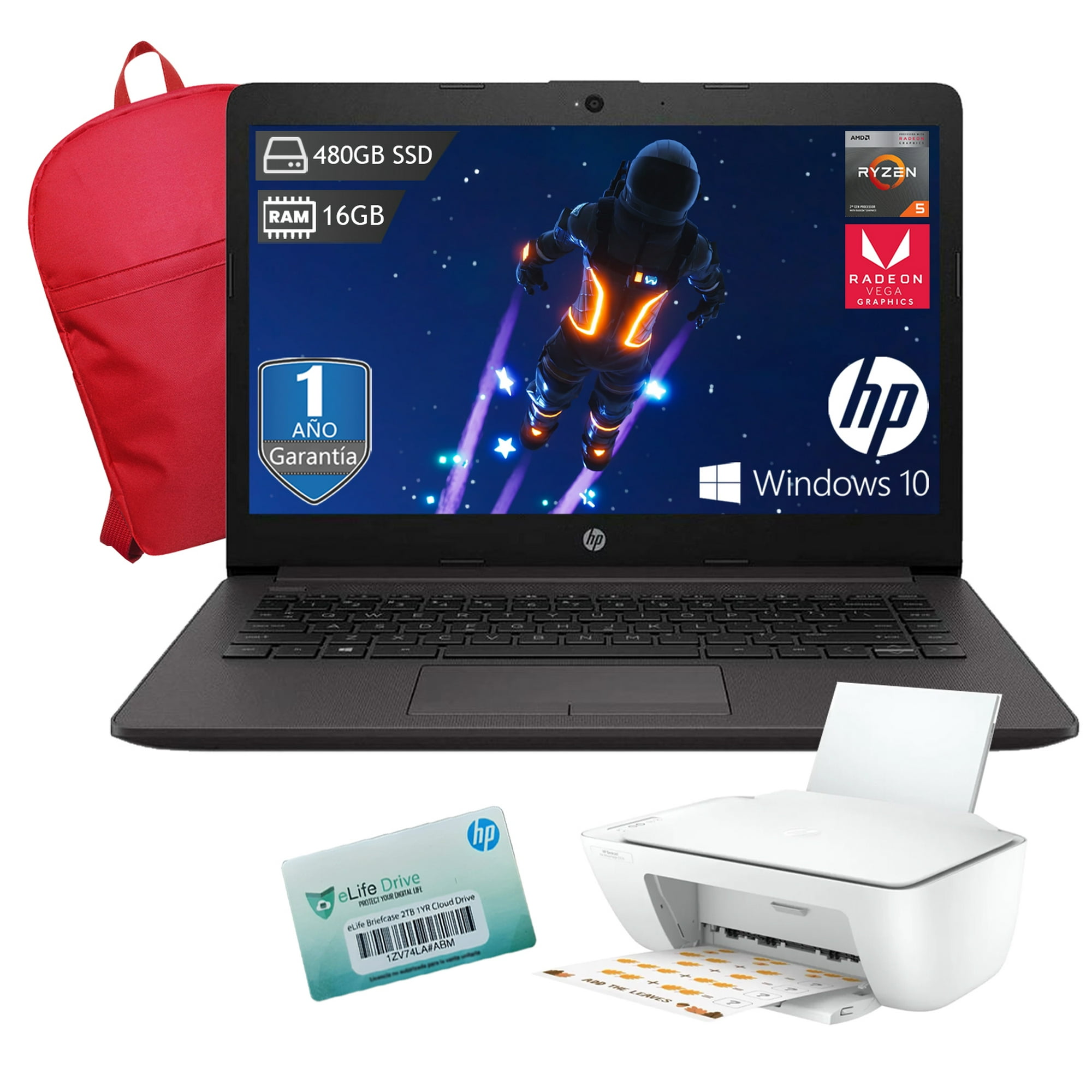 Laptop Hp 245 G7 Amd Ryzen 5 3500u 480gb 16gb Ram Más Impresora Y Mochila Walmart En Línea 7489